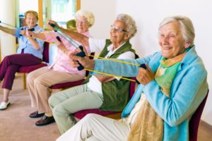 Parkinson's patients exercising