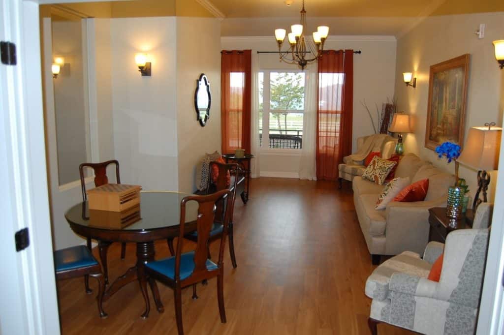 New Day Cottages PC Entry Living Room